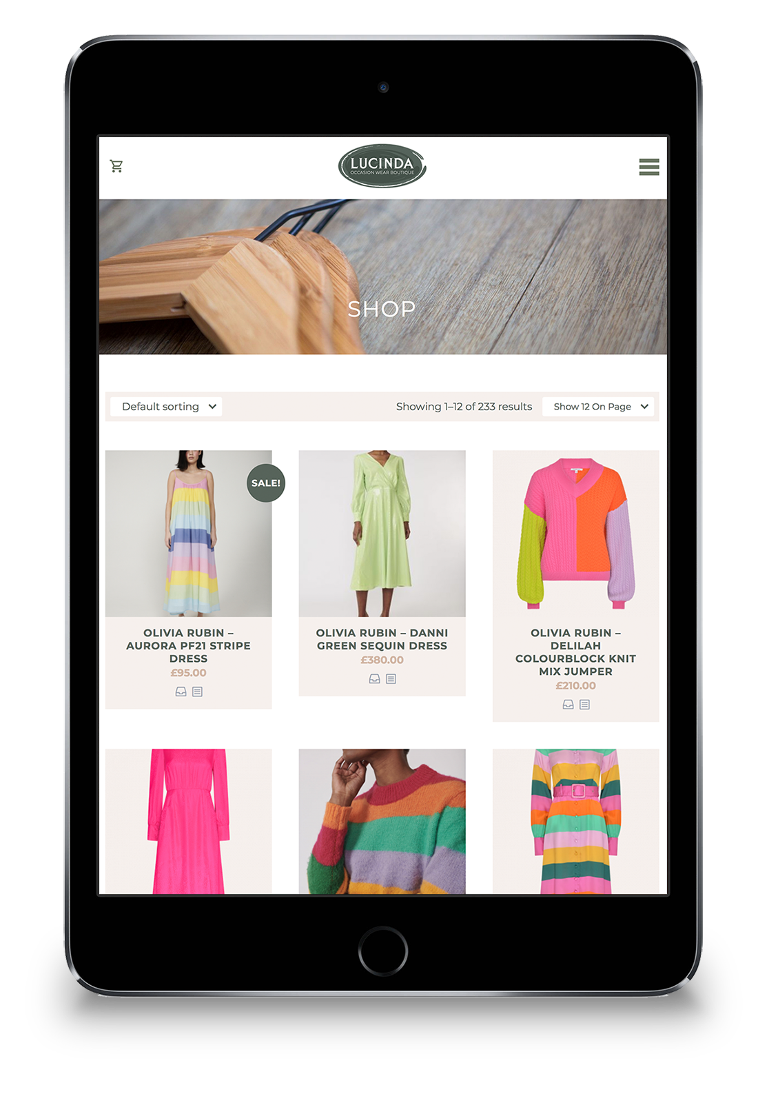 Lucinda ecommerce web design